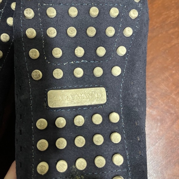 Zara Man Loafers Black Slip On Leather Shoes Driving - Picture 7 of 10